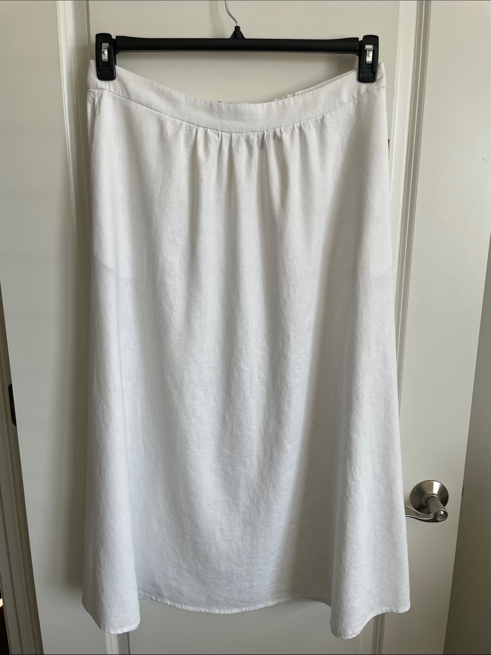 Vince Camuto Summer Swirl Ultra White linen/rayon maxi Skirt NWT